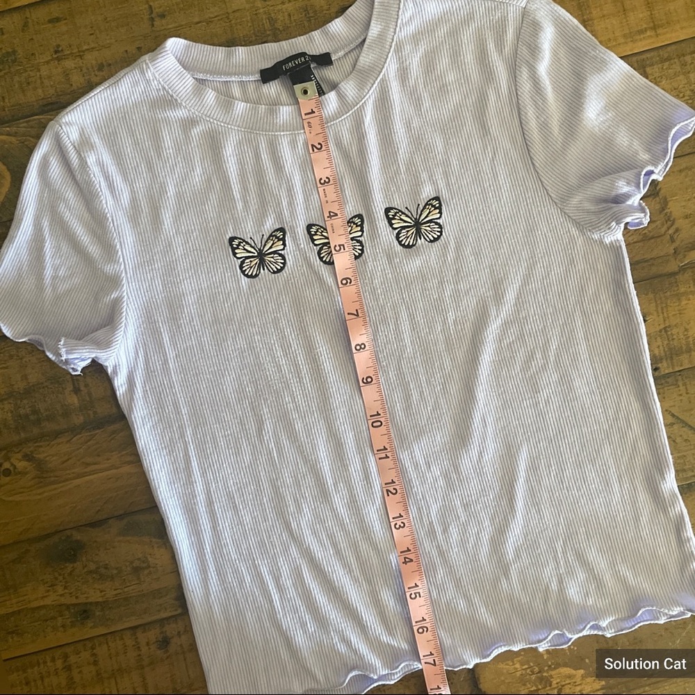 Forever 21 Lavender Butterfly Blouse